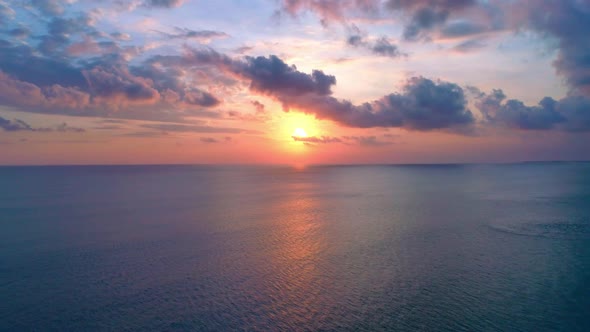 Aerial Sunset Over The Ocean alt
