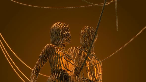 Man and a Woman Made of Ropes