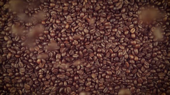 Coffee Beans Falling