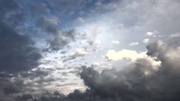 Variable and Mixed Clouds Movements in the Sky alt