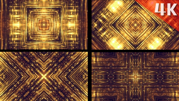 4K Golden Awards artdeco Background 4 in 1 alt