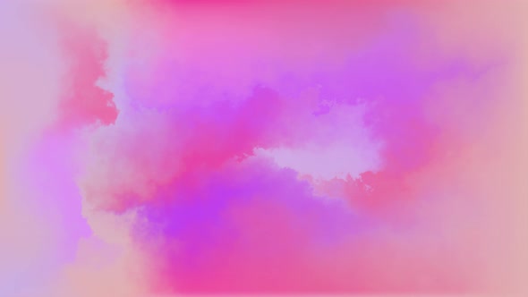Huge bright pink rose white purple cloud artificially created on background which moves quickly alt