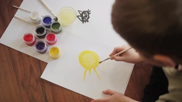 Boy Preschool Making Homemade Card alt