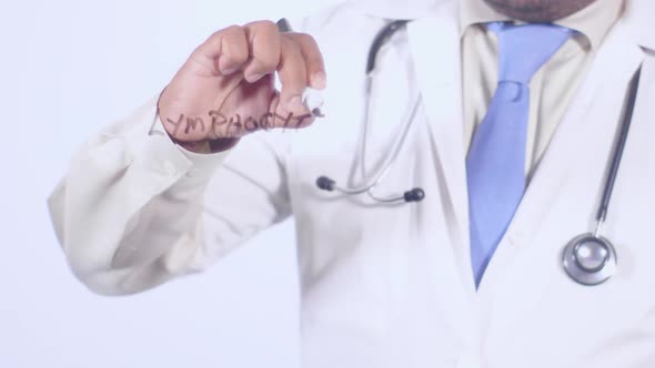 Doctor Writes Lymphocytes alt