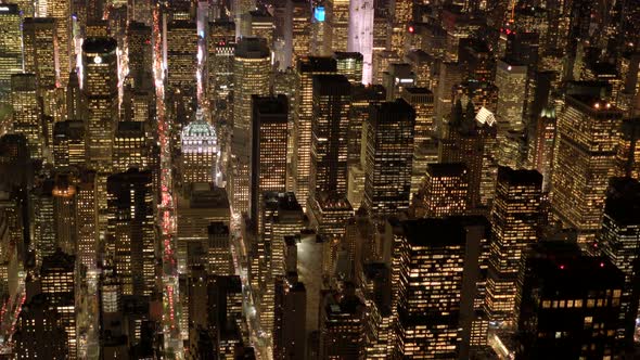 Cityscape Skyline Buildings at Night Light alt