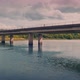 Road Bridge Over Water At Sunrise - VideoHive Item for Sale