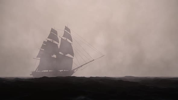 Sailing Galleon - Dark Weather alt