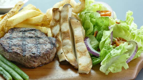 Grilled beef meat steak alt