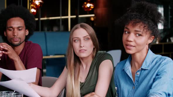 Busy day at the modern office  alt