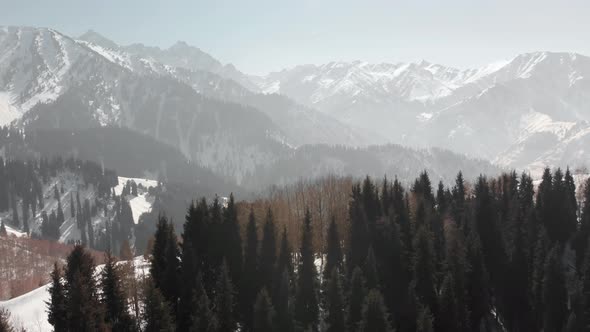 Aerial Landscape of Beautiful Winter Mountains alt