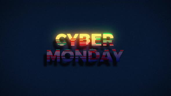 Retro Glitch Cyber Monday Sale