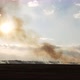 Large Scale Fire In The Field Burning Dry Grass On A Background Of Sky And Sun - VideoHive Item for Sale