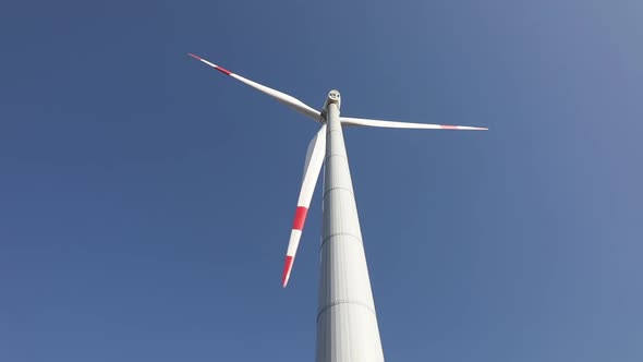 Wind Power Turbine Spinning