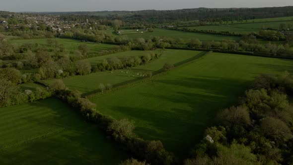 Oxfordshire Spring Aerial Countryside Landscape Charlbury England