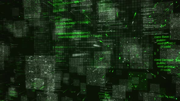 Programming code abstract technology background, Motion Graphics ...