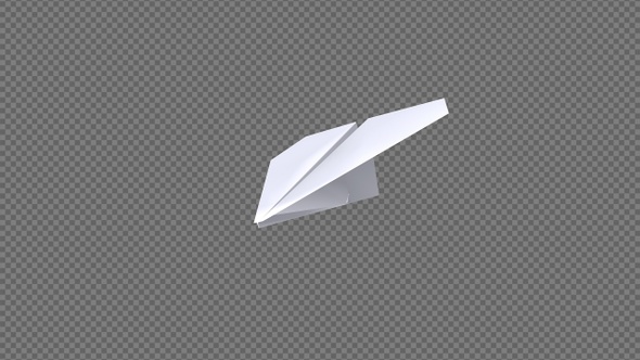 Paper Plane - Blank Page - 4K Flying Transition III