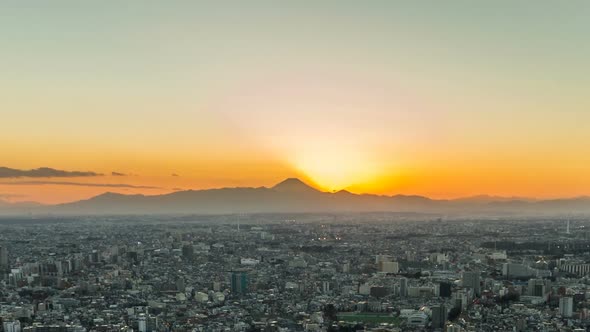 Tokyo Sunset Fuji Mt.