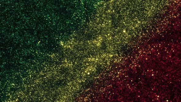 Brazzaville Flag With Abstract Particles