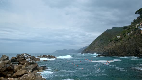 Riomaggiore Village, Cinque Terre, Liguria, Italy alt