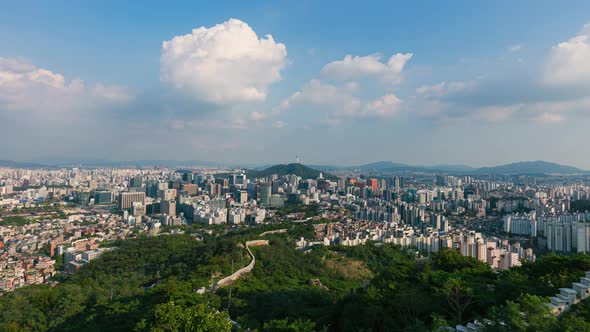 View of Seoul  South Korea and namsan N Seoul Tower 