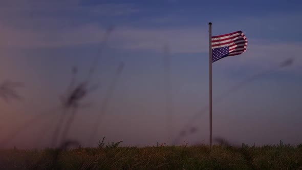 USA American Flag Upside Down Waving Loop Cinemagraph by PocketRockets