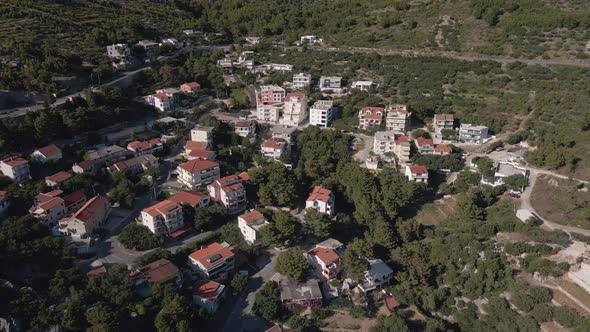 Aerial View of the Town of Krvavica Croatia Makarska Riviera 2021