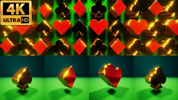 Casino Cards Suits Pack 4k