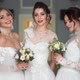 Wedding Fashion - a Portrait of Three Beautiful Brides of European Appearance in Wedding Dresses - VideoHive Item for Sale