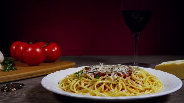 Homemade Spaghetti with Sauce Dinner 48