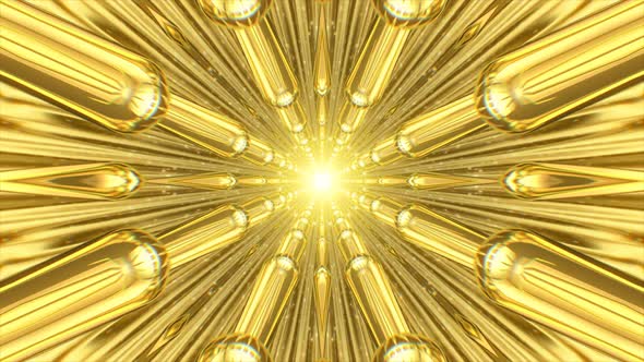 Abstract Golden Led Background 4K