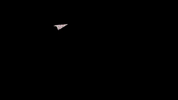 Paper Plane - Xmas Snowman - Flying Around - Transparent Loop
