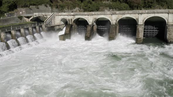 Dam River Aerial View alt
