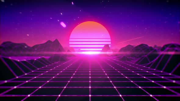 80's Retro Background , Motion Graphics | VideoHive