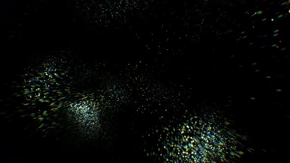 Abstract Golden Blue Particles Background 4K