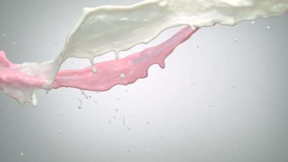 Strawberry milk splash, Slow Motion alt
