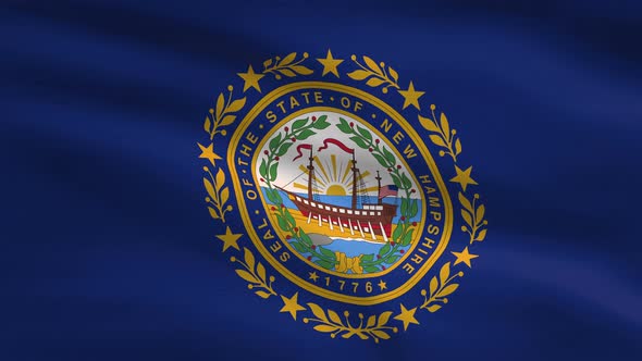 New Hampshire State Flag Background 4K alt