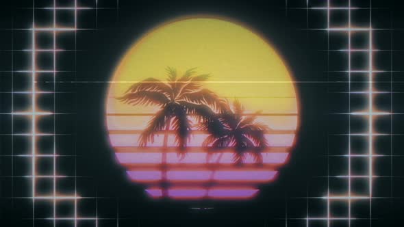 Retro Striped Sun VJ Loop alt