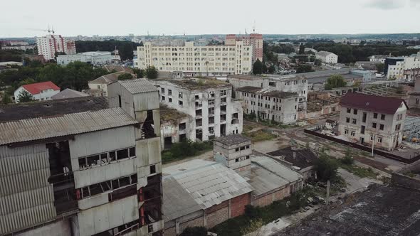 Flight Over the Destroyed Factory alt