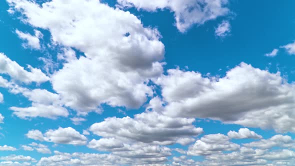 Timelapse Movement of Clouds in the Blue Sky