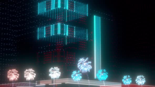 Futuristic Digital Buildings 4k alt