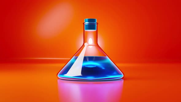 Chemistry Flasks and Glassware 3D Animation
