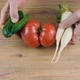 Man Puts on the Table Ugly Vegetables - VideoHive Item for Sale