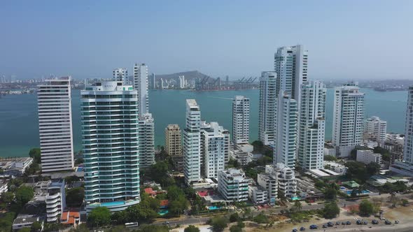 Modern Skyscrapers Business Apartments Hotels in Cartagena Colombia