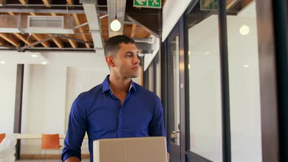 Business people interacting with each other in modern office 4k alt