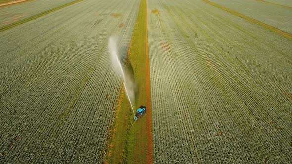 Irrigation System on Agricultural Land. alt