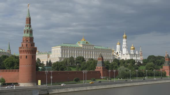 The Kremlin and a river in the summer day - Moscow, Russia