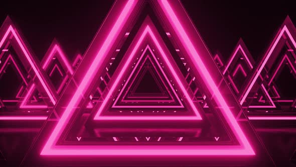 Pink neon triangles alt