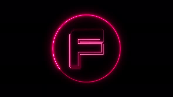 Glowing neon font. pink color glowing neon letter. Vd 477