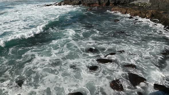 Breaking Waves on the Coast of Tenerife Island Canary Islands Atlantic Ocean Spain