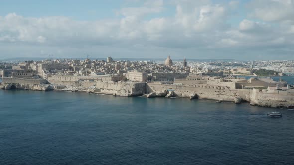 Aerial Panorama Of Valletta City In Daytime